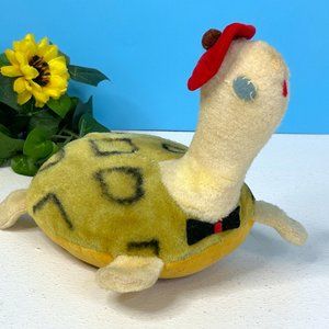 VERY RARE Vintage 1966 A.D. Sutton‎ & Sons Turtle 8" Plush Stuffed Animal Toy